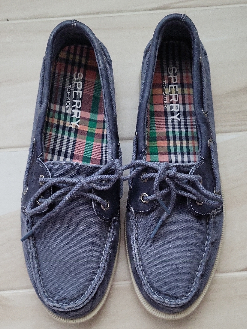 Men's Sperry Blue Denim Canvas Classic Boat Shoes 10.5
